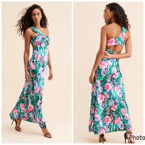 Anthropologie Audette Floral Print Cutout Maxi Dress‎ Small